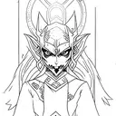 Dark lust mage tattoo design idea