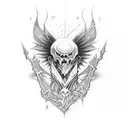 dark lust mage tattoo design idea