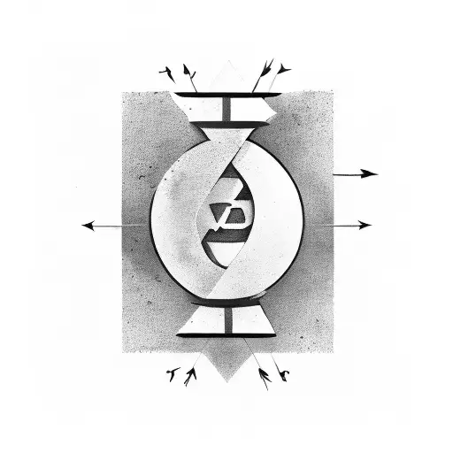 Arrow that reads "סבלנות" by it which means "patience" in hebrew tattoo design idea