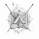 Arrow that reads "סבלנות" by it which means "patience" in hebrew tattoo design idea