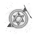 Arrow that reads "סבלנות" by it which means "patience" in hebrew tattoo design idea