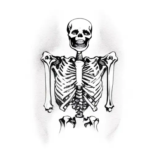 skeleton praying on his knees  tattoo design idea