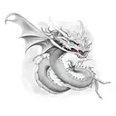 medieval dragon tattoo design idea