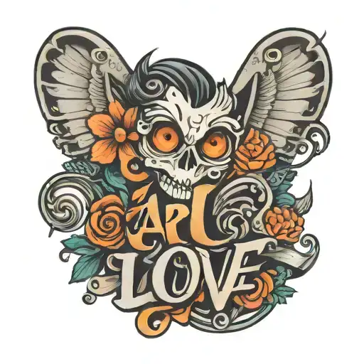 "Carl" and "Love" anagram tattoo design idea