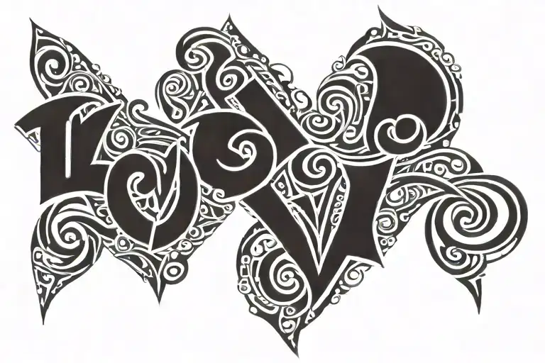 "Carl" and "Love" anagram tattoo design idea