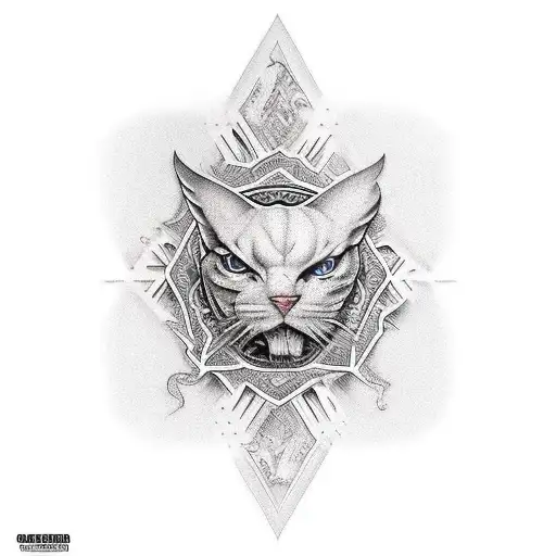 optical illusion tattoo design idea