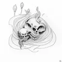 , sisters a decade apart small tattoo design idea