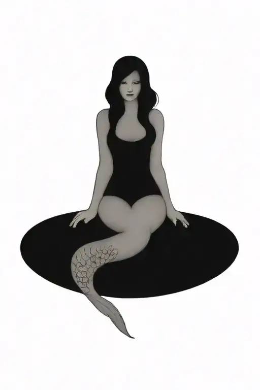 mermaid tattoo design idea