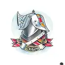medieval  knight tattoo design idea