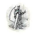 medieval  knight tattoo design idea