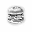 hot dog on a bun with smashed chips, onions, relish, ketchup and mustard tattoo design idea