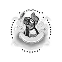 hot dog on a bun with smashed chips, onions, relish, ketchup and mustard tattoo design idea