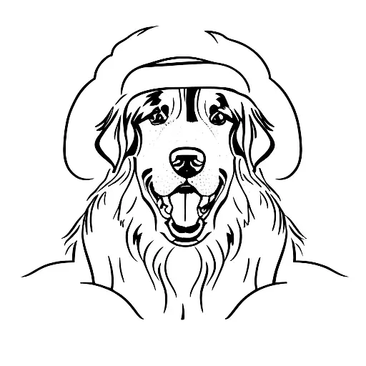 bernese mountain dog tattoo design idea