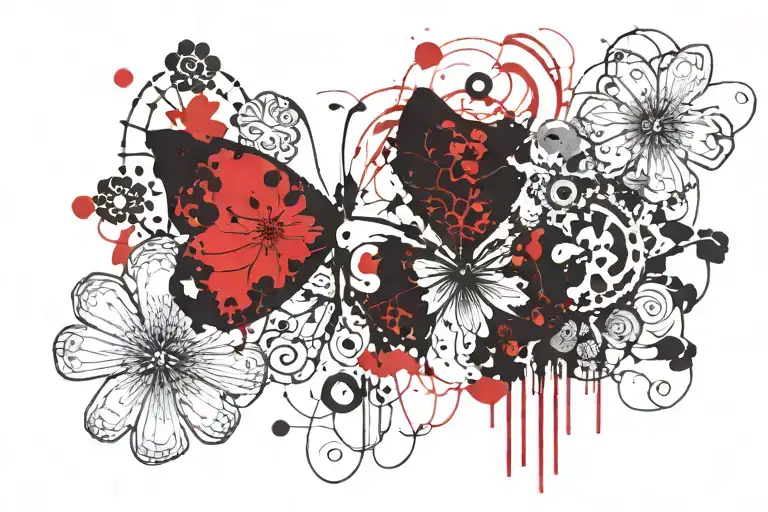 three leaf clover mixed with lotus flower  tattoo design idea