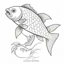 carp and fish man tattoo design idea
