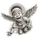 a boy from the ghetto who thinks about winning and is running after it, he loves Jesus and his family tattoo design idea