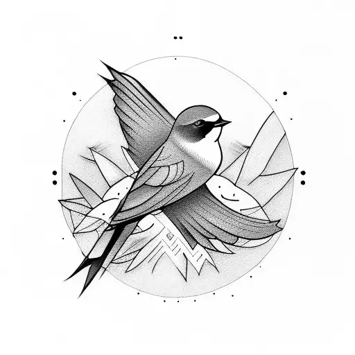 bird Swallow tattoo design idea
