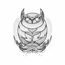 calcifer from howl's castle tattoo design idea