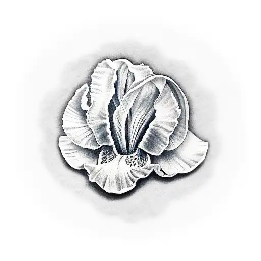 Iris flower tattoo design idea