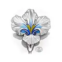 Iris flower tattoo design idea