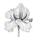 Iris flower tattoo design idea