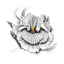 Iris flower tattoo design idea