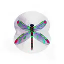 dragonfly with semicolon tattoo design idea