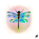 dragonfly with semicolon tattoo design idea