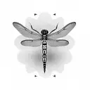 dragonfly with semicolon tattoo design idea