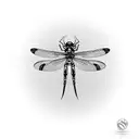 dragonfly with semicolon tattoo design idea