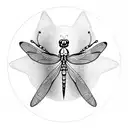 dragonfly with semicolon tattoo design idea