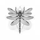 dragonfly with semicolon tattoo design idea