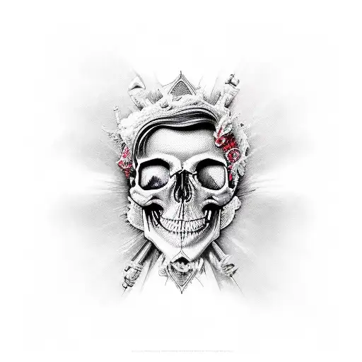 Skull tattoo design idea
