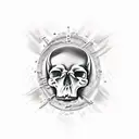 Skull tattoo design idea