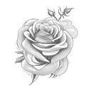 snake with roses tattoo design idea