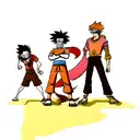 Luffy, Naruto, Goku e Ichigo  tattoo design idea