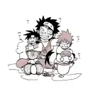 Luffy, Naruto, Goku e Ichigo  tattoo design idea