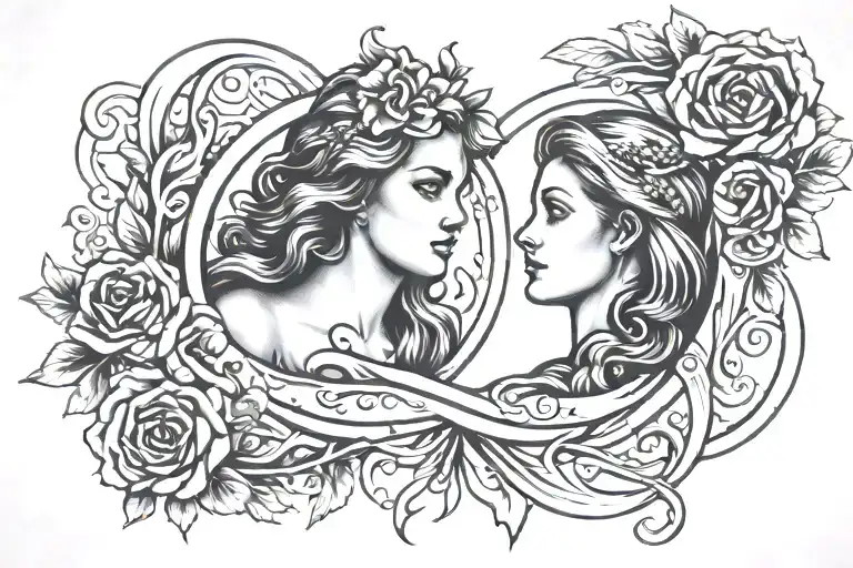 aquarius virgo soulmates infinity forever tattoo design idea