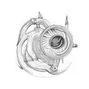 A turbocharger tattoo design idea