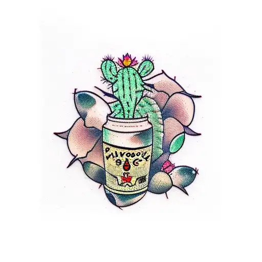 cactus  tattoo design idea