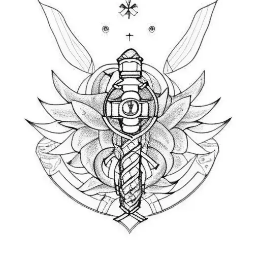 Medicine Caduceus tattoo design idea