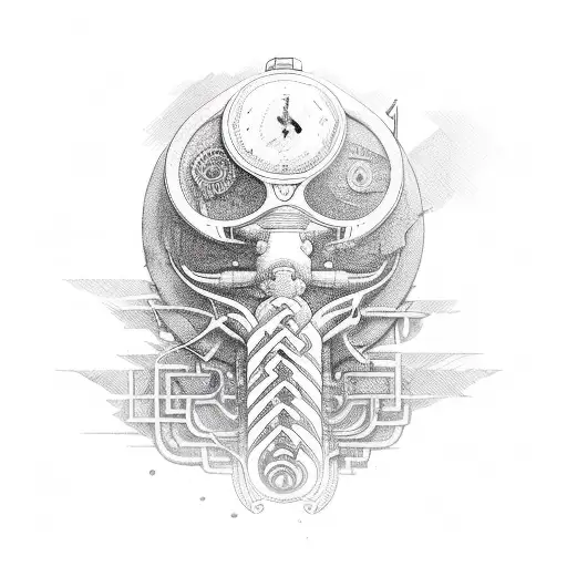 Medicine Caduceus tattoo design idea