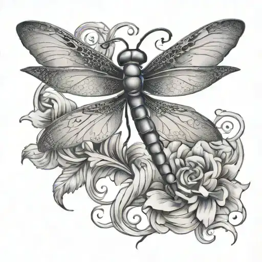 dragon-fly tattoo design idea