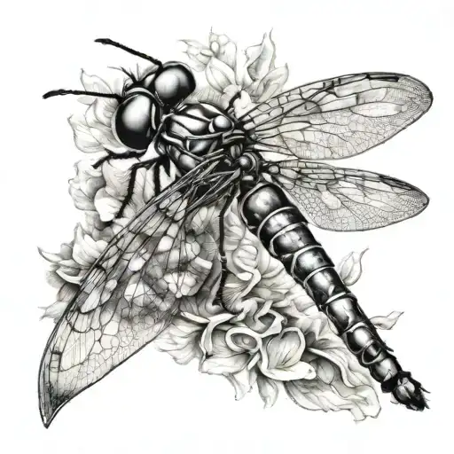 dragon-fly tattoo design idea