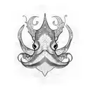 stingray octopus turtle  tattoo design idea