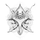 stingray octopus turtle  tattoo design idea