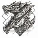 dragon head tattoo design idea