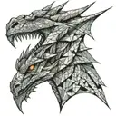 dragon head tattoo design idea