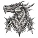 dragon head tattoo design idea