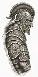 Roman gladiator tattoo design idea
